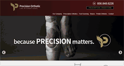 Desktop Screenshot of precisionorthotic.com